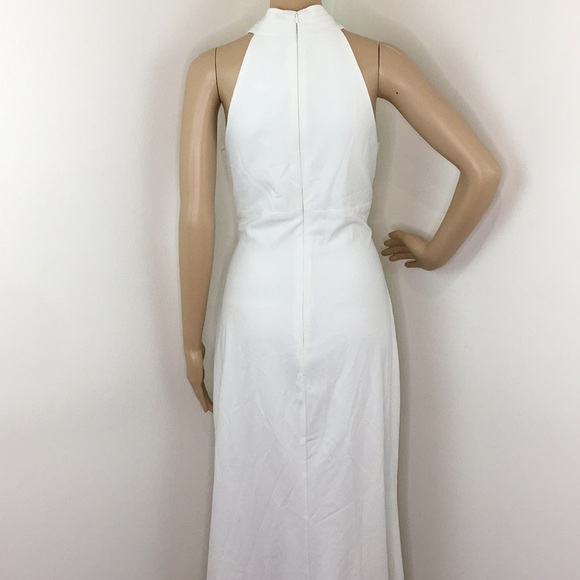 Eliza J White Halter Wedding Dress - Picture 7 of 8